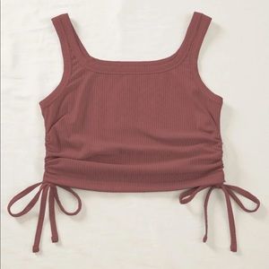 NWOT Side Drawstring crop tank top